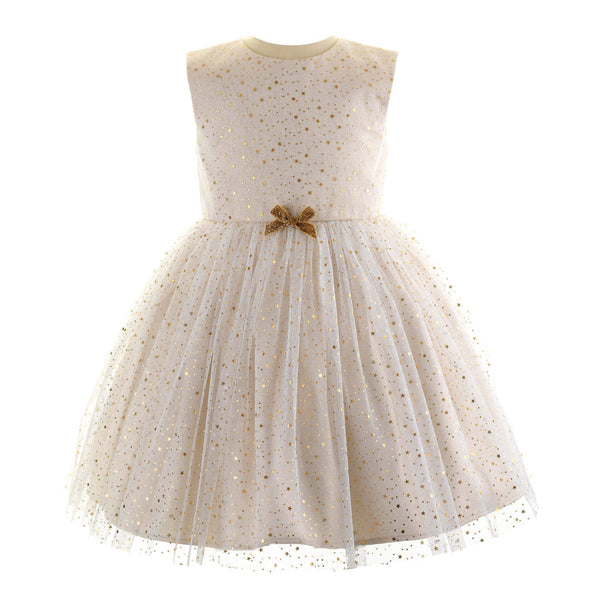 Sparkle Star Tulle Dress Gold