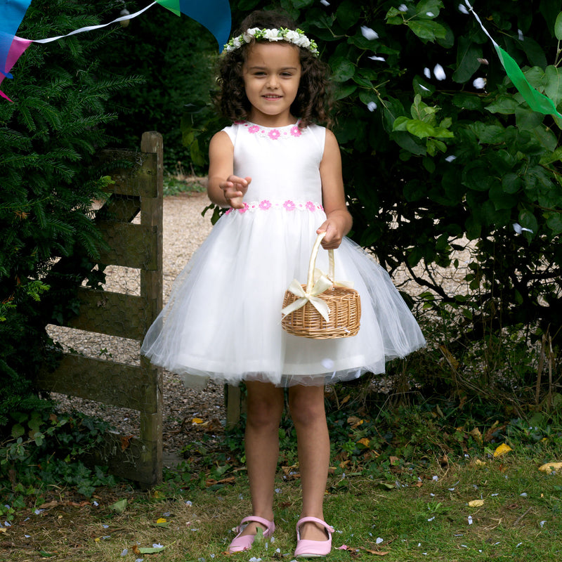 Pink Daisy Tulle Dress