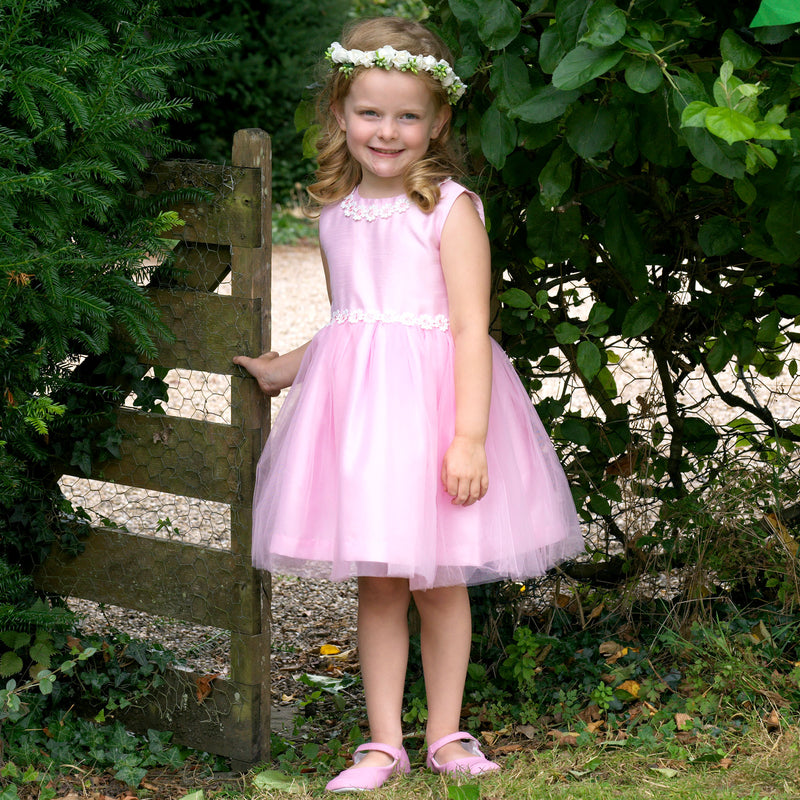 Pink Daisy Tulle Dress