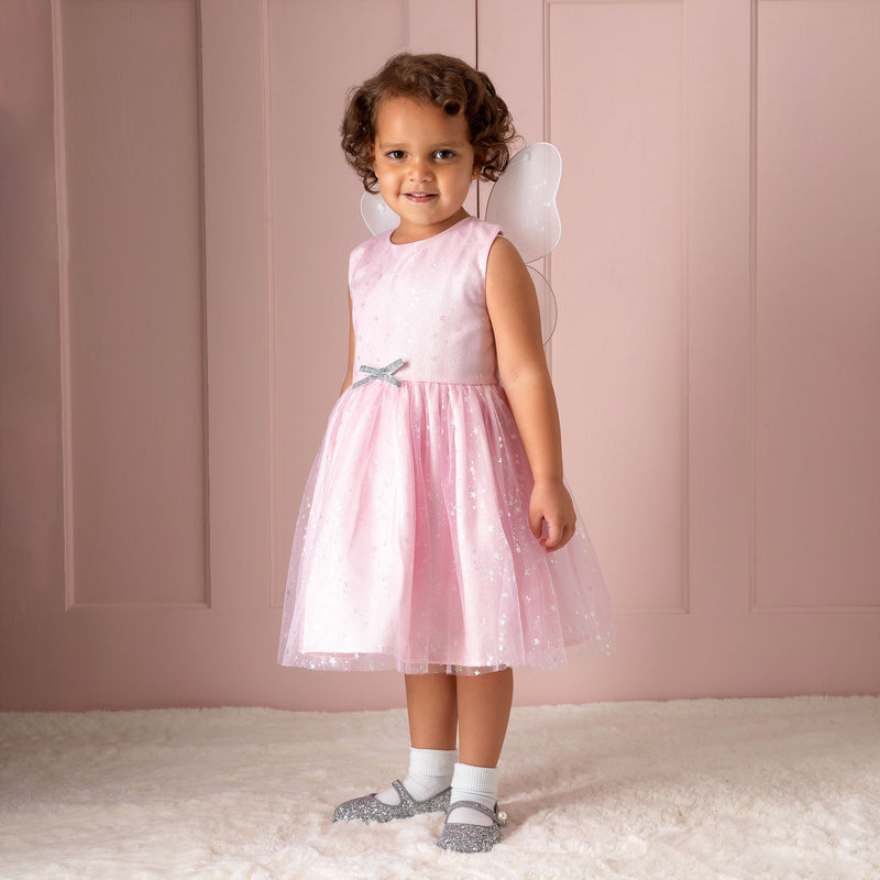 Sparkle Star Tulle Dress Pink