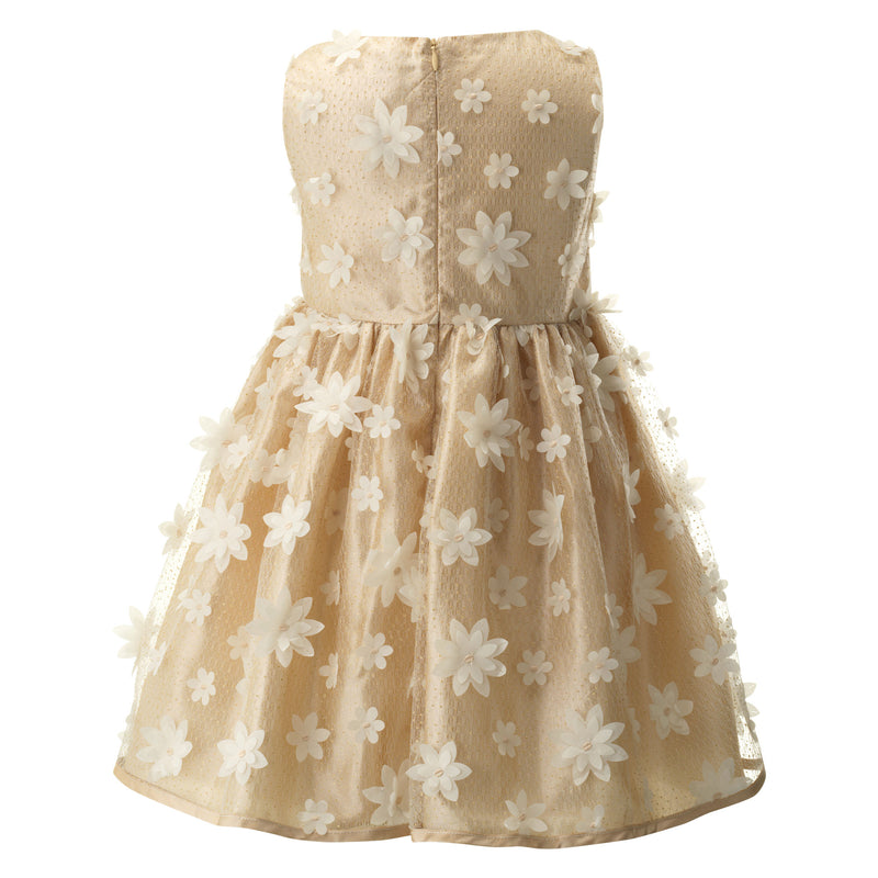 Gold Daisy Tulle Dress