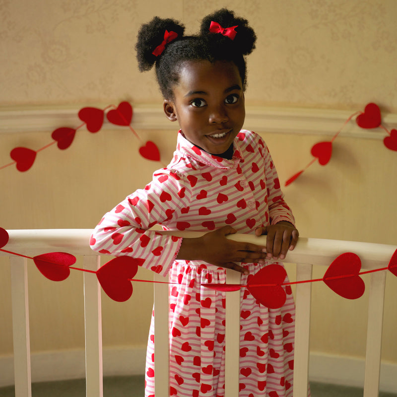 Stripe Heart Jersey Dress