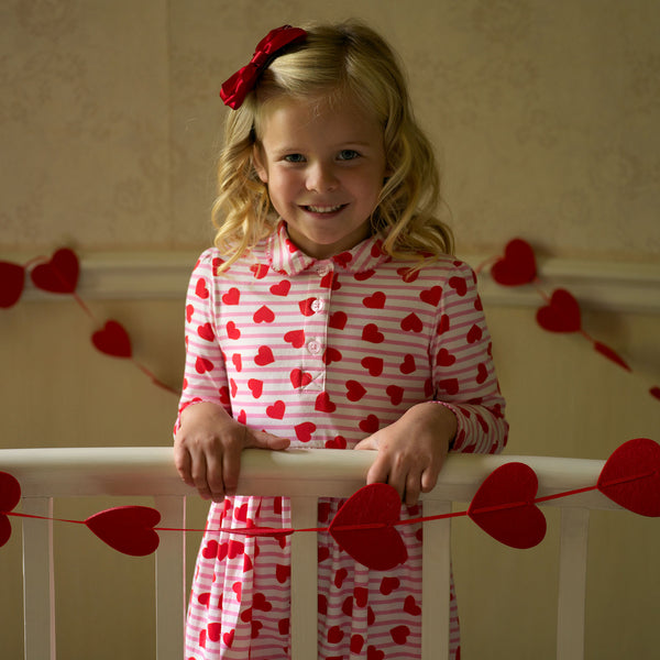 Stripe Heart Jersey Dress