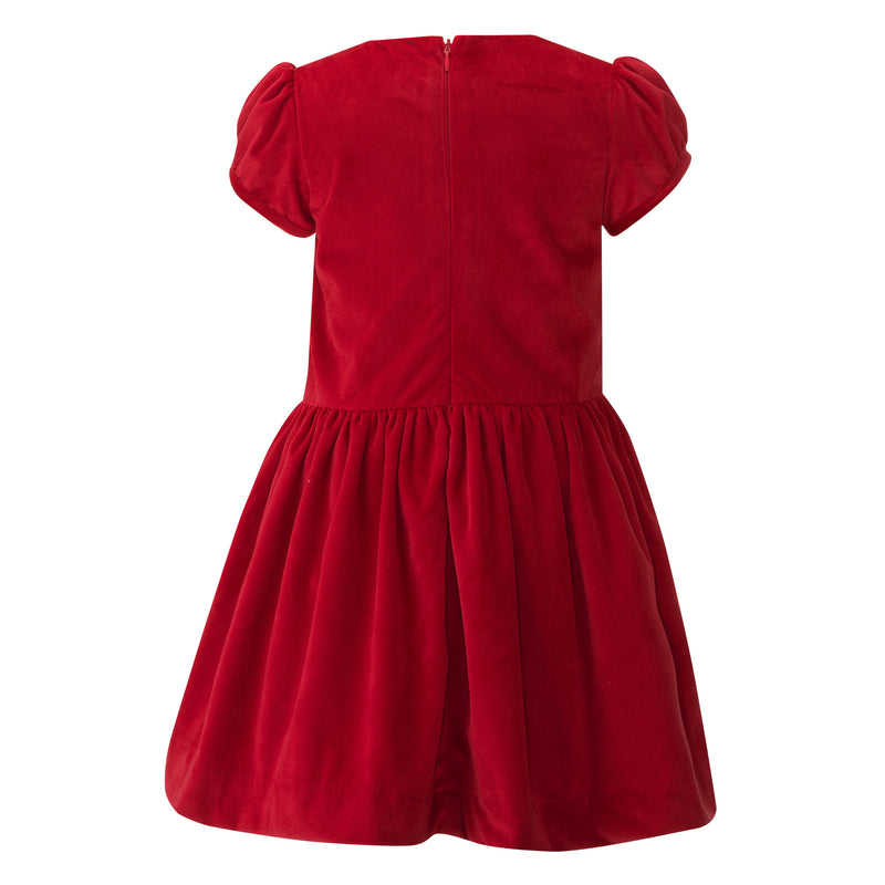 Tartan Bow Front Dress, Red