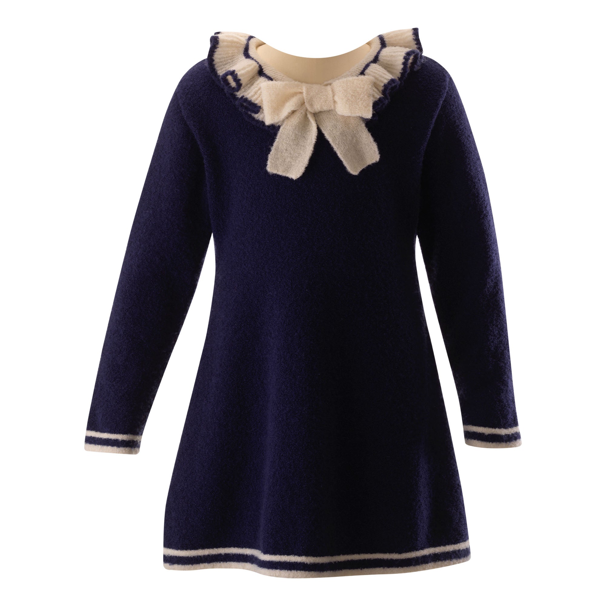 Navy Bouclé Sparkle Dress