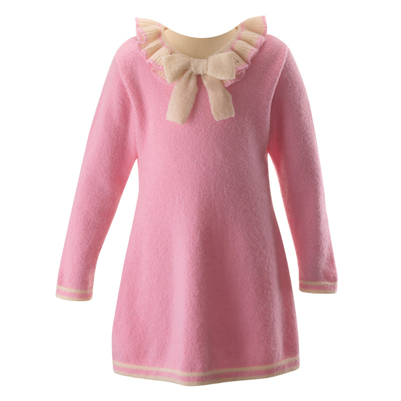 Pink Knit Frill Dress