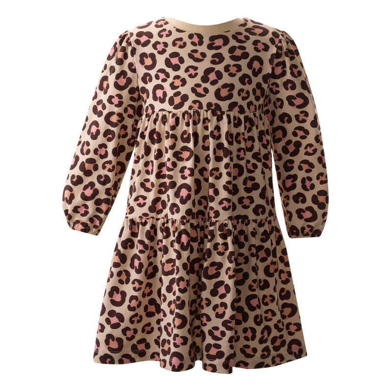 Leopard Tiered Jersey Dress