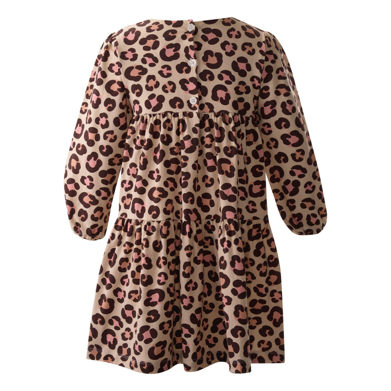 Leopard Tiered Jersey Dress