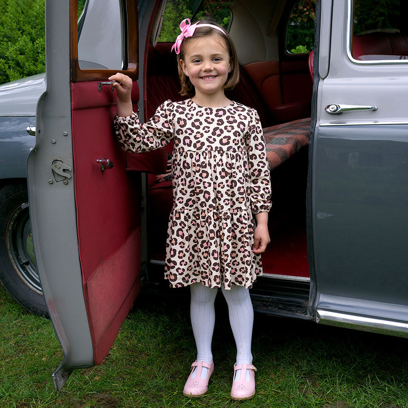 Leopard Tiered Jersey Dress