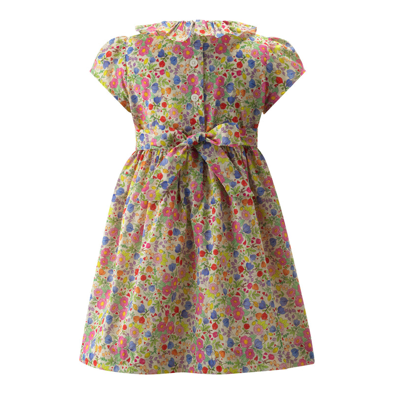 Floral Hearts Frill Collar Dress