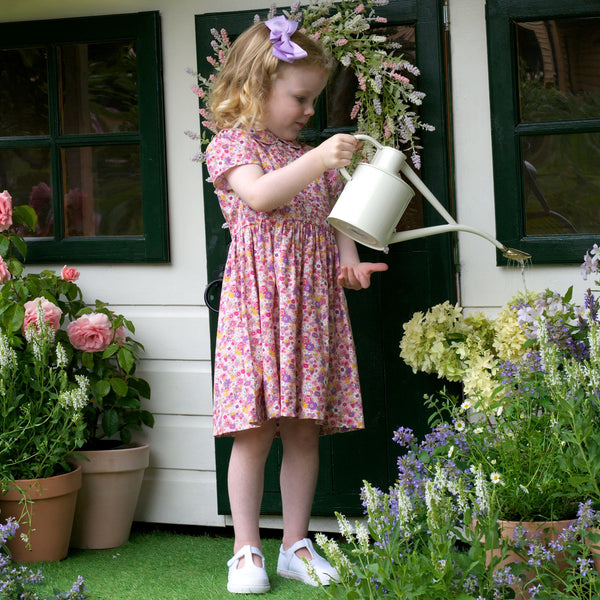 Floral Half Button-front Dress