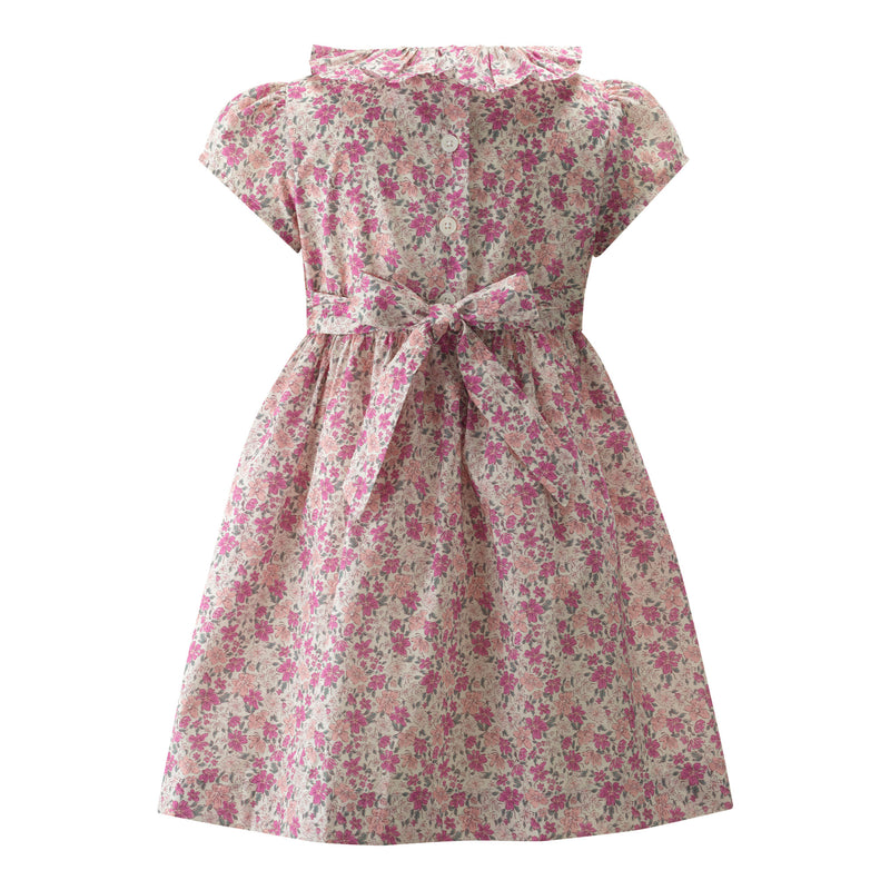 Ditsy Meadow Frill Collar Dress, Lilac