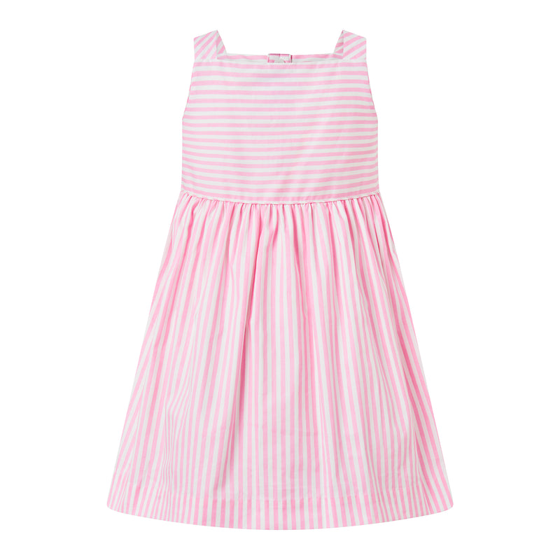 Pink Striped Button-Front Sun Dress