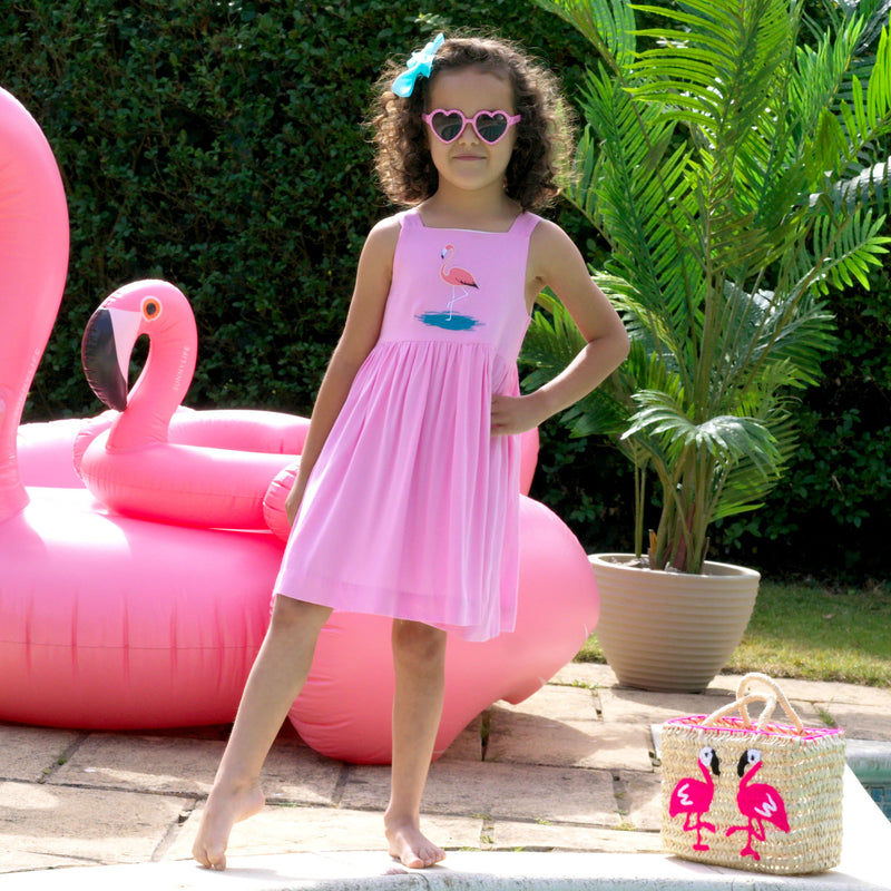 Flamingo Applique Sundress