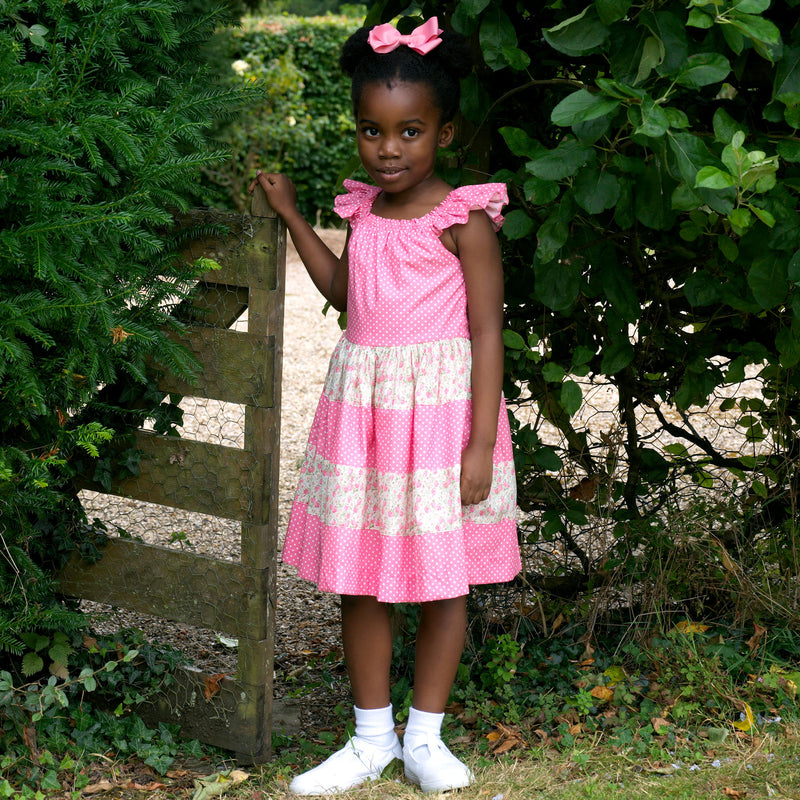 Strawberry Dot Tiered Dress