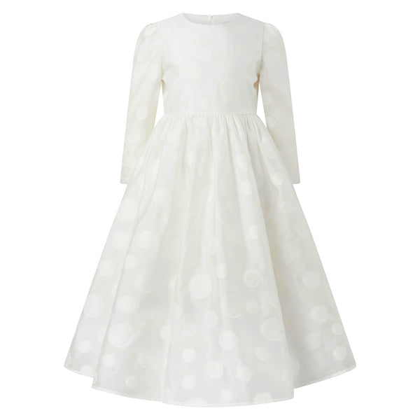 Dotted Long Communion Dress