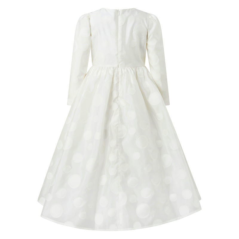 Dotted Long Communion Dress