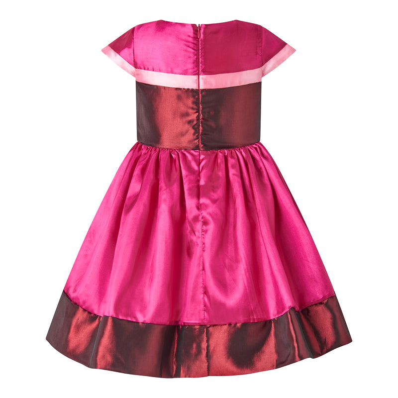 Pink Stripe Taffeta Party Dress