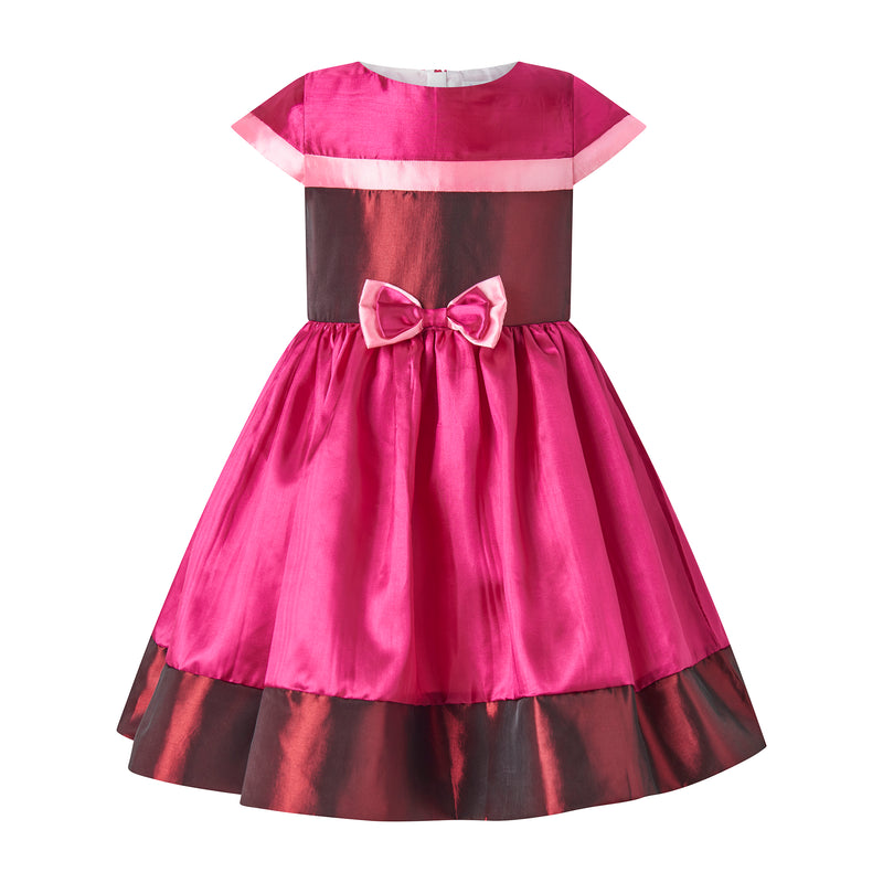 Pink Stripe Taffeta Party Dress