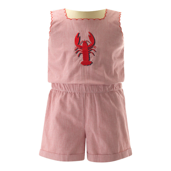 Lobster Embroidered Playsuit