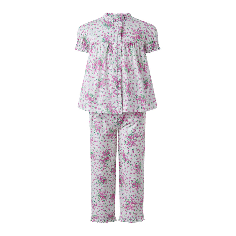 Pink Carnation Frill Pyjamas