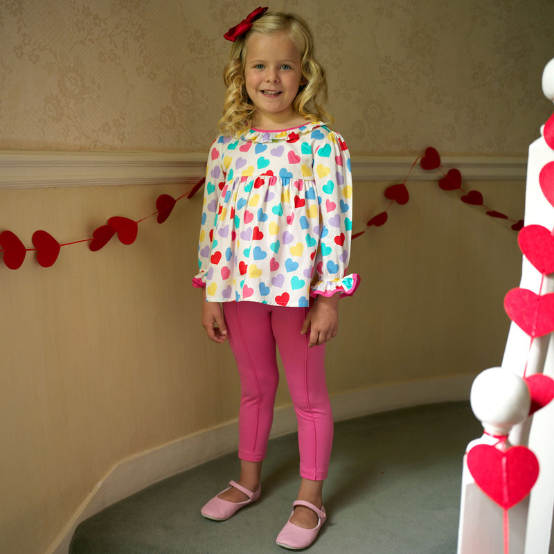 Confetti Heart Blouse & Legging Set