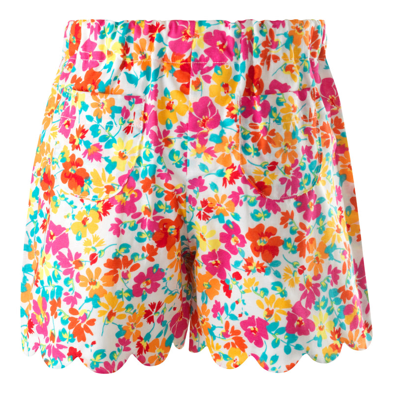 Leafy Floral Scalloped Short Set