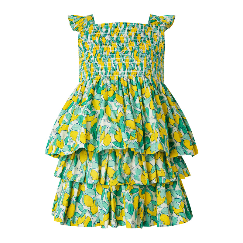 Lemon Ruched Top & Skirt Set