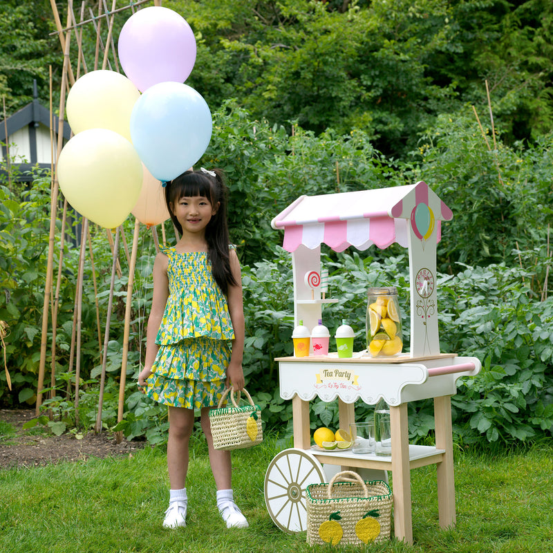 Lemon Ruched Top & Skirt Set