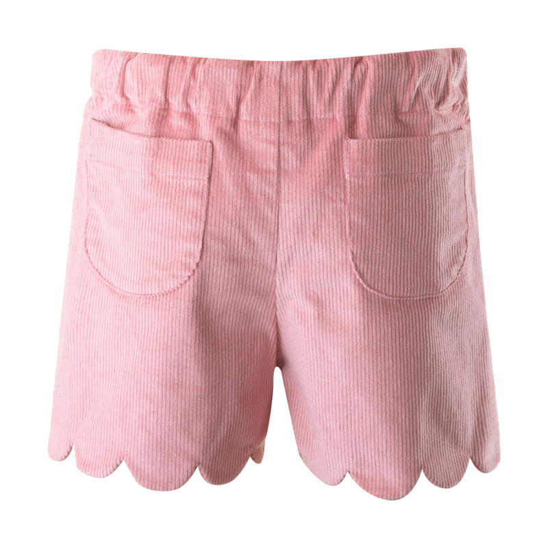 Scalloped Corduroy Shorts