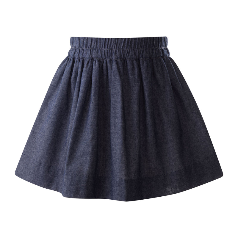 Chambray Pull on Skirt