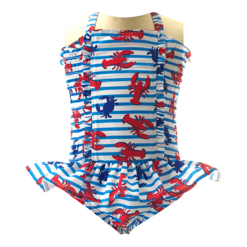 Lobster Ruched Swimsuit