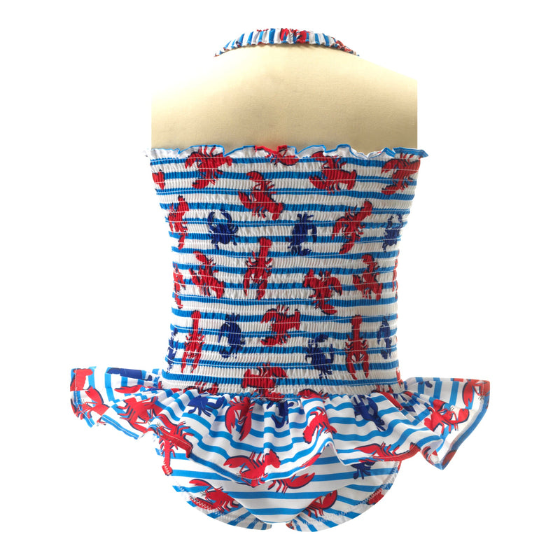 Lobster Ruched Swimsuit