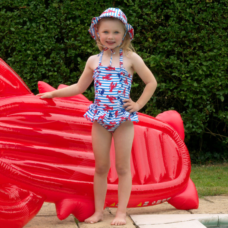 Lobster Ruched Swimsuit