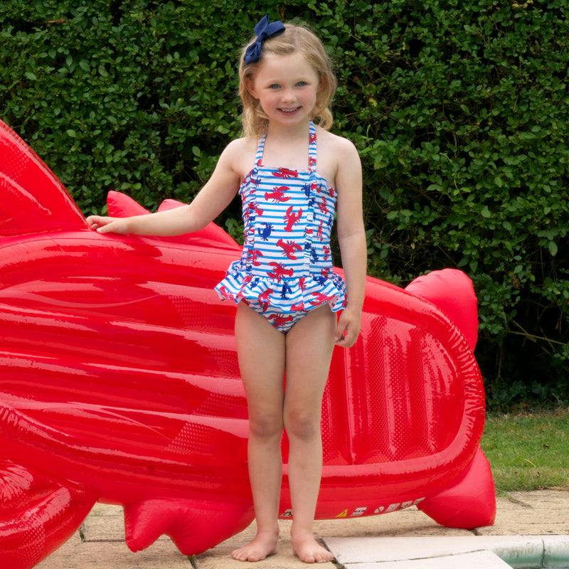 Lobster Ruched Swimsuit