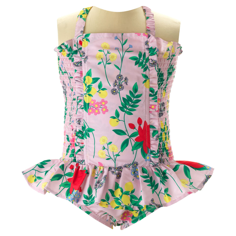 Botanical Floral Ruched Swimsuit