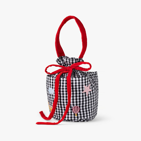 Gingham Bucket Bag