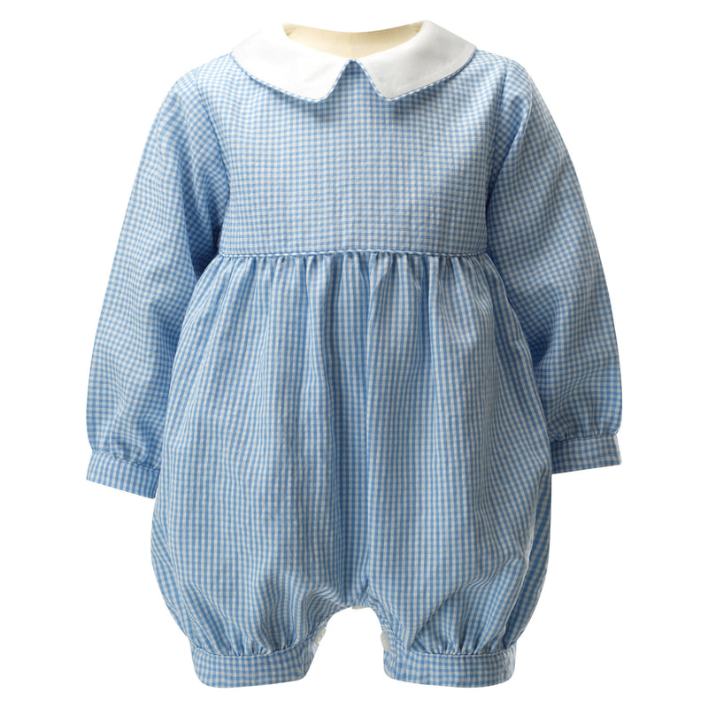 Long Sleeve Gingham Babysuit