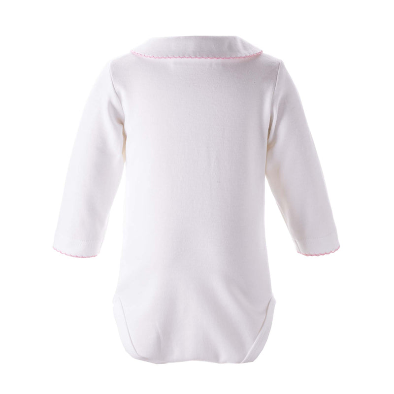 Pink Picot Trim Bodysuit