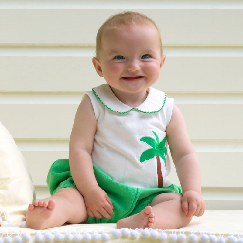 Palm Tree Jersey Playsuit