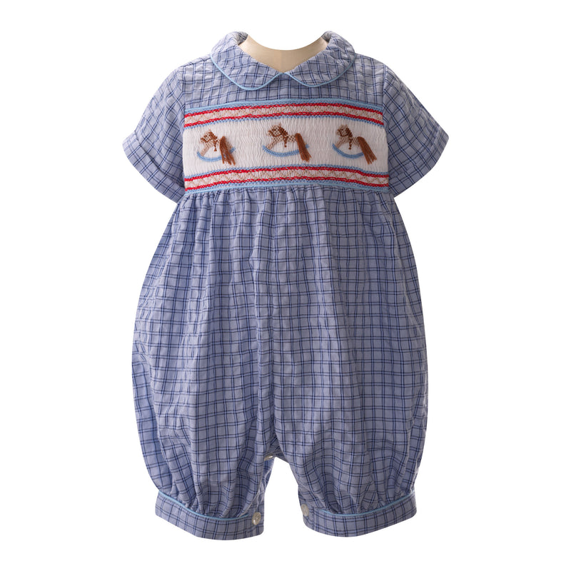 Rocking Horse Smocked Babysuit