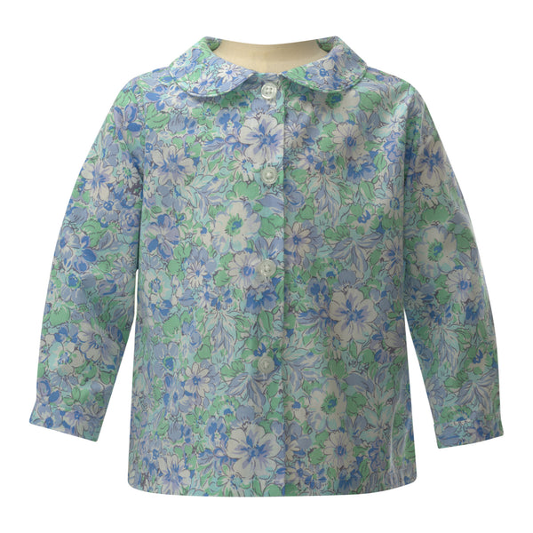 Blue Floral Blouse