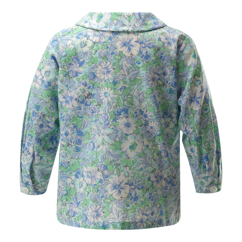 Blue Floral Blouse