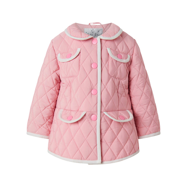 Two-tone Quilted Jacket, Pink