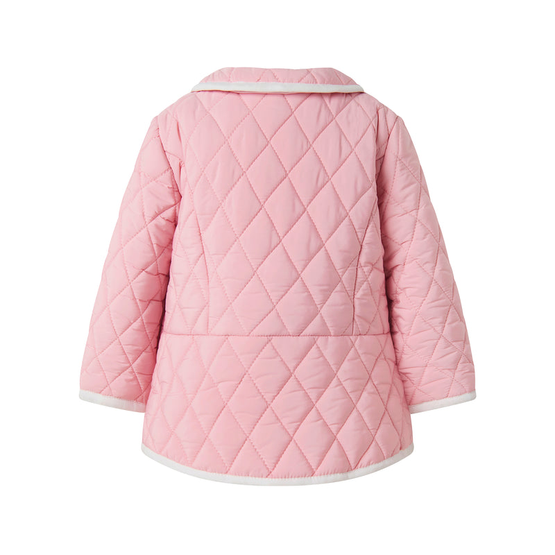 Two-tone Quilted Jacket, Pink