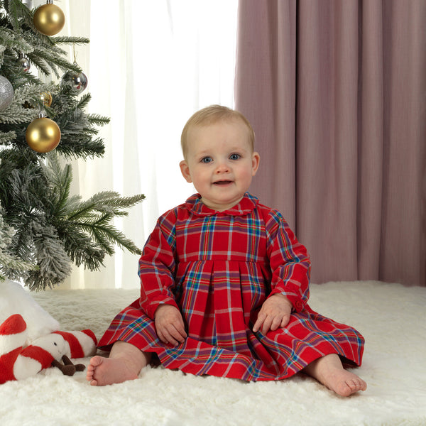 Tartan Pleated Dress & Bloomers