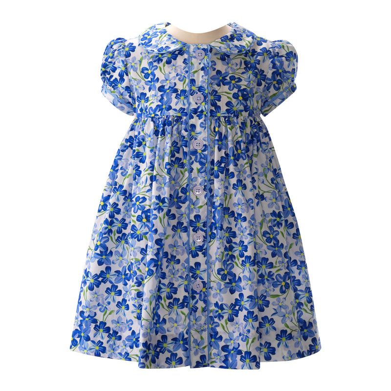 Periwinkle Button-front Dress & Bloomers