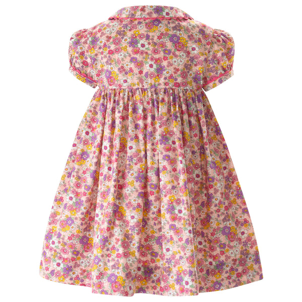 Candy Pink Floral Button-front Dress & Bloomers