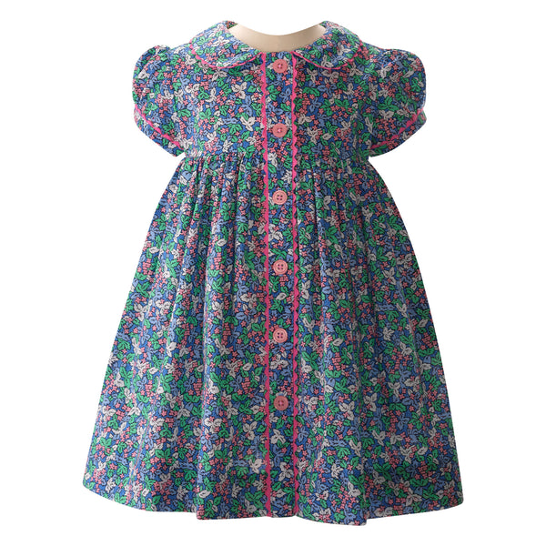 Winter Blossom Button-front Dress & Bloomers