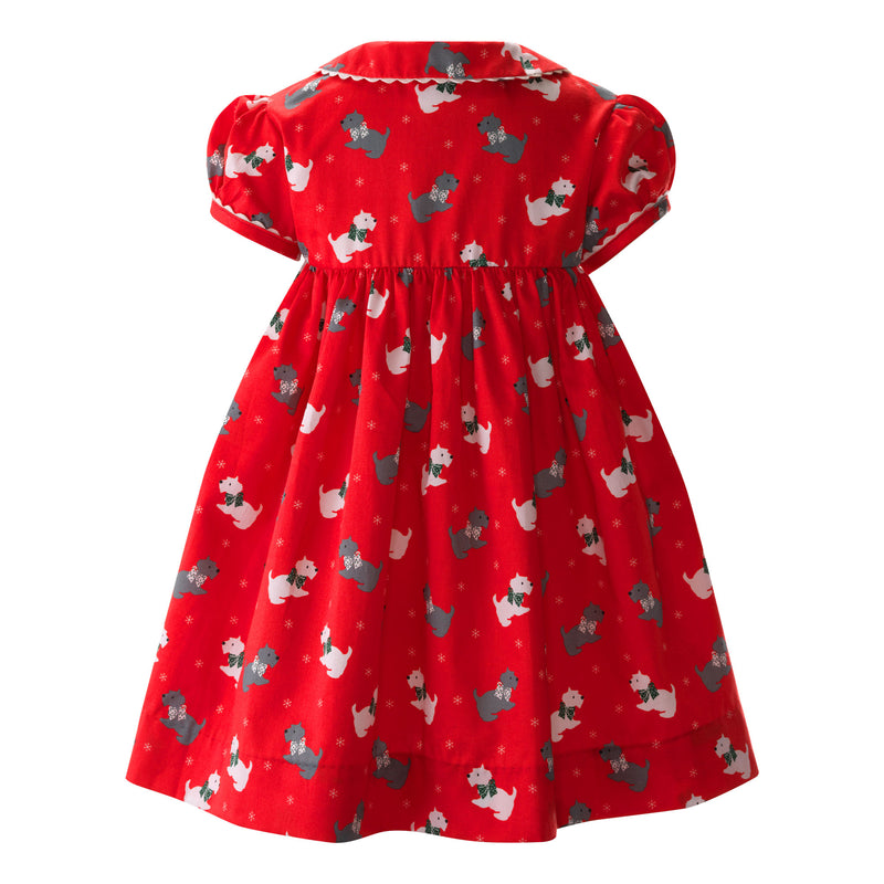 Scottie Dog Button-front Dress & Bloomers